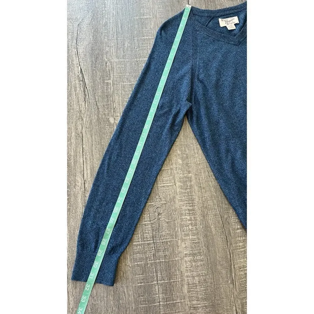 Penguin by Munsingwear Sweater Mens Pullover Blue V Neck 100% Pima Cotton, Large